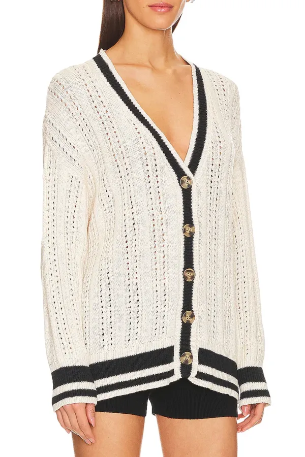 Sport Stripe Cardigan