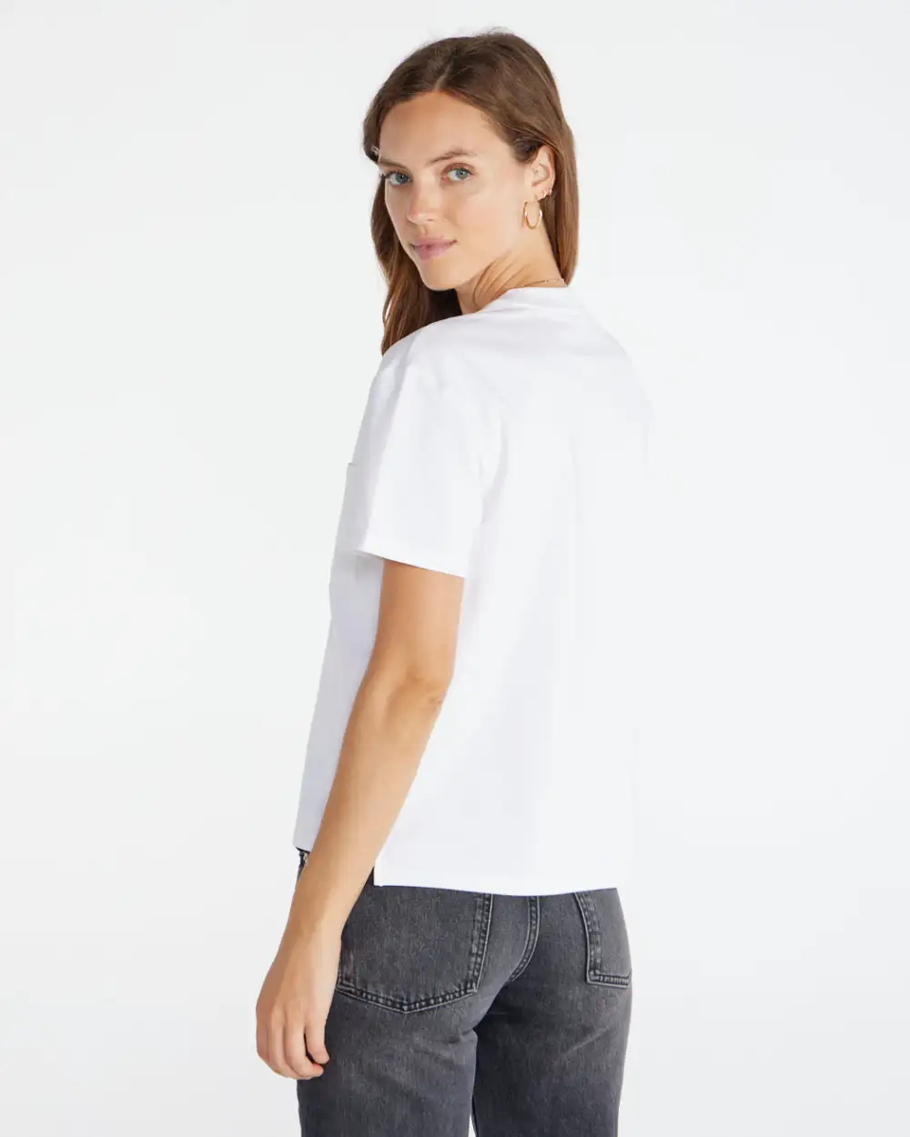 Lux Relaxed Split Hem Pocket Tee