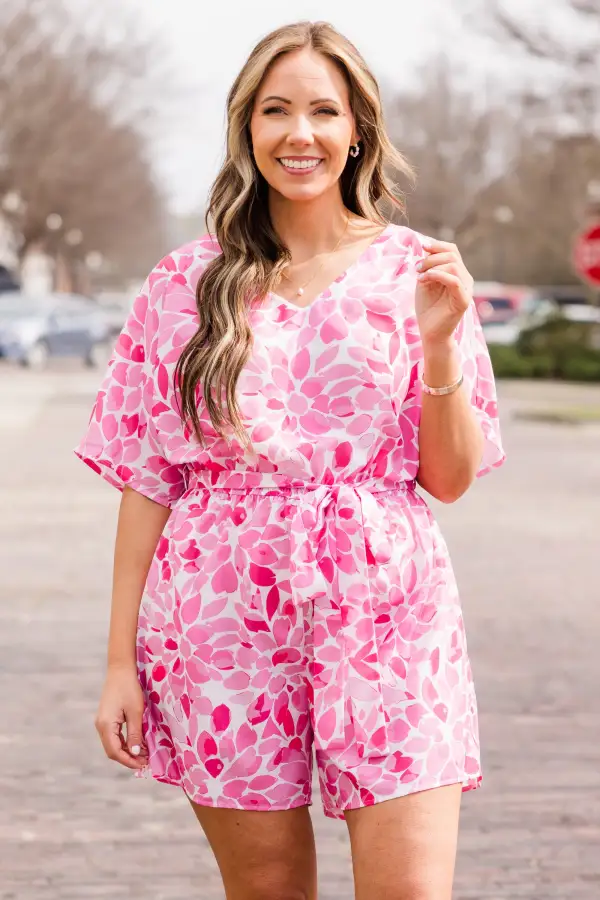 A Little Unpredictable Romper, Pink