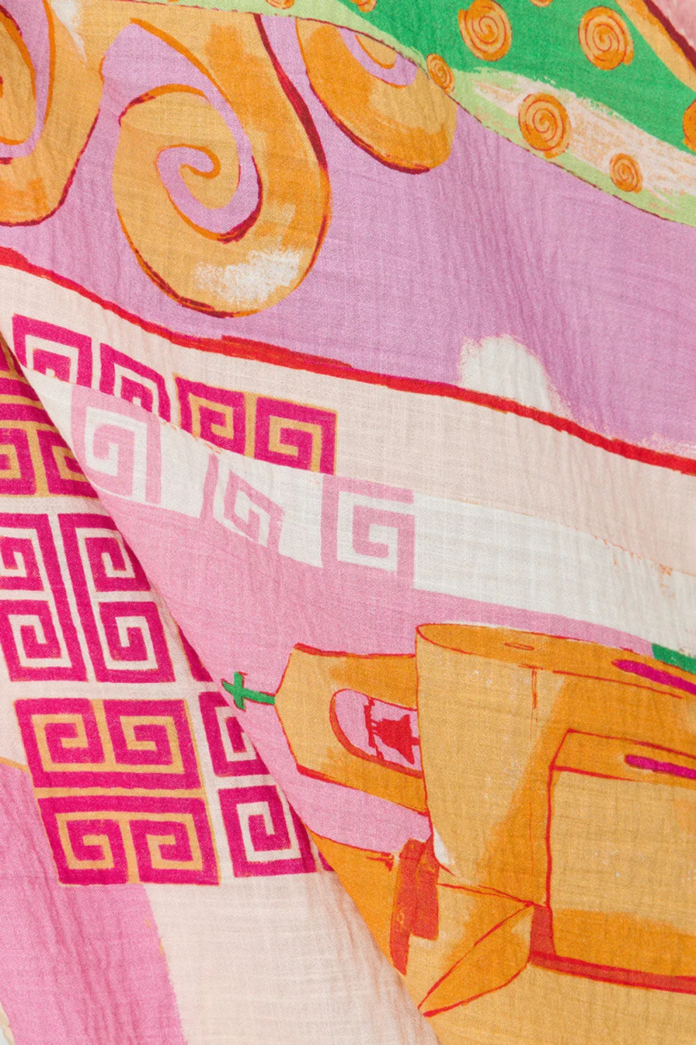Colorful Patterned Short Sleeve Blouse