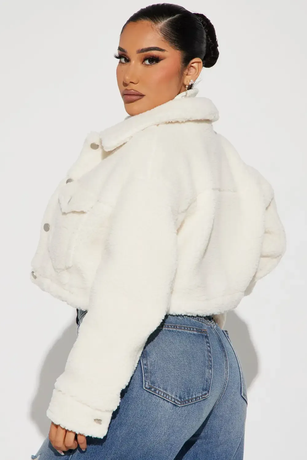 Pick Me Up Sherpa Jacket - Ivory