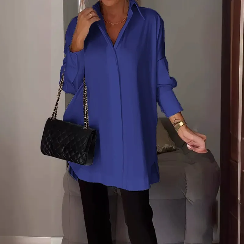 Women's Loose Simple Long Sleeve Shirts