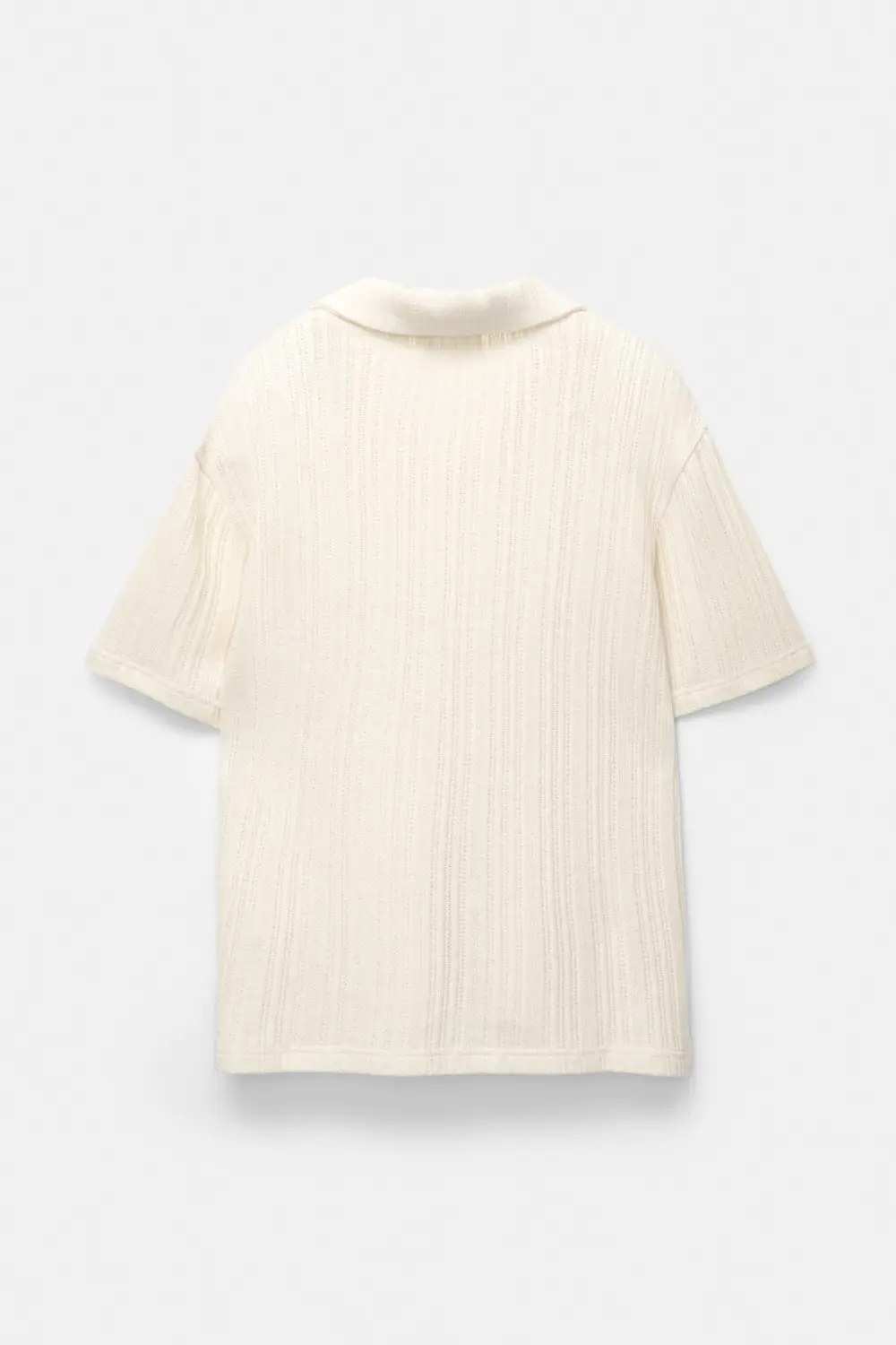 Open-knit polo shirt