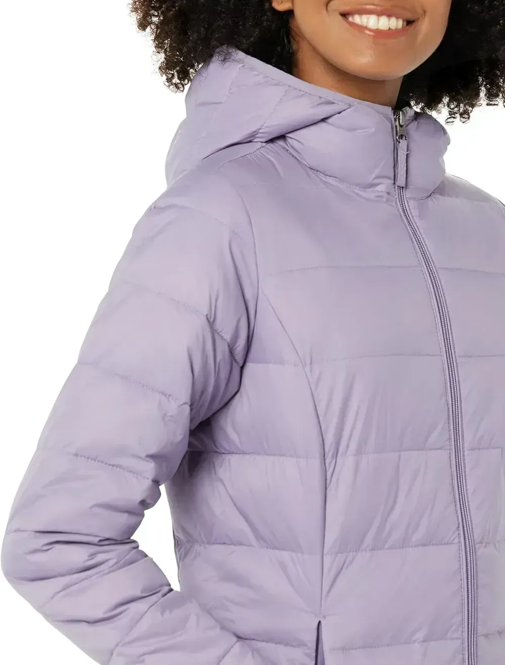 Women's Lightweight Water-Resistant Hooded Puffer Coat (Available in Plus Size)