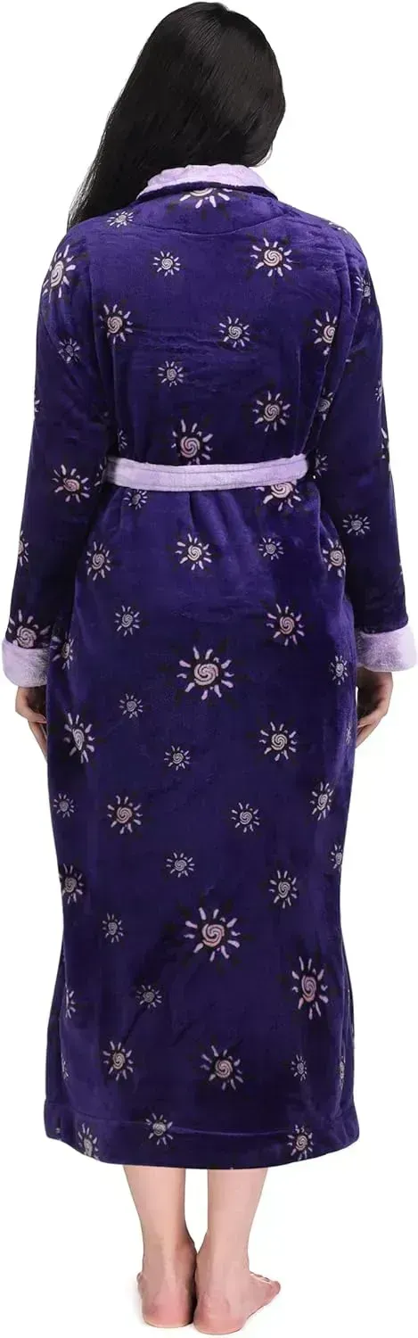 Women Fleece Shawl Collar Bathrobe - Plush Long Robe
