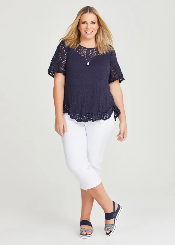 Lace & Bamboo Crush Top