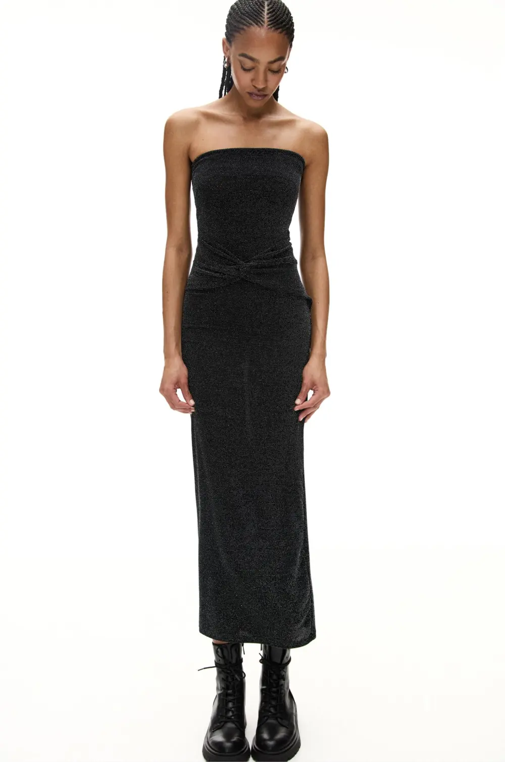 Vestido midi brillos