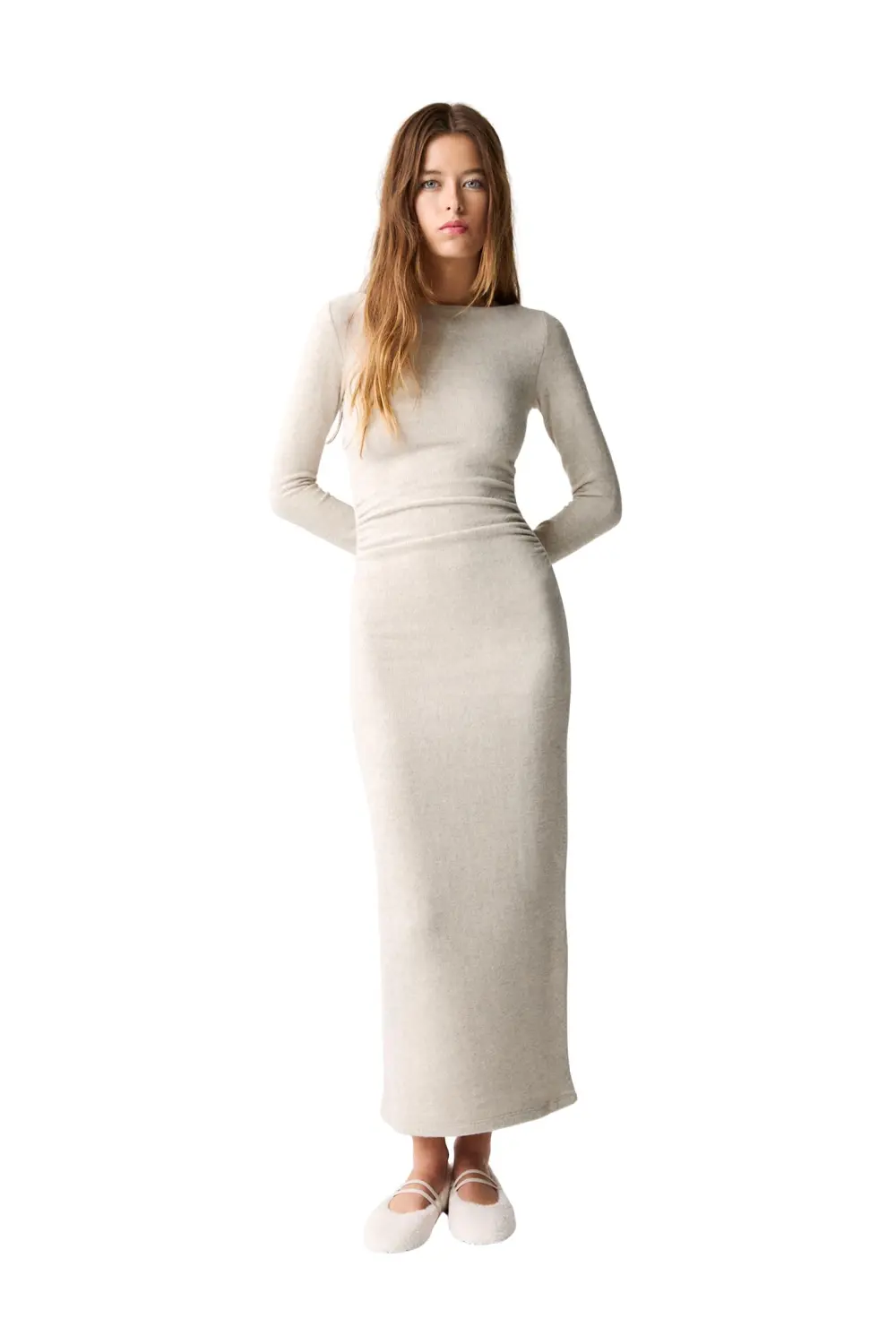 Vestido midi punto
