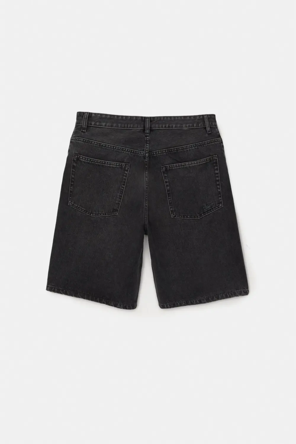 Baggy denim Bermuda shorts