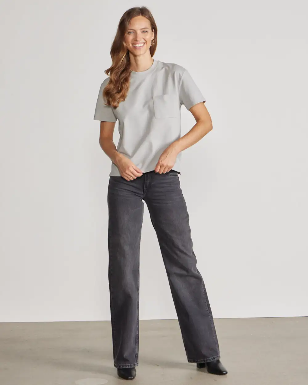 Lux Relaxed Split Hem Pocket Tee