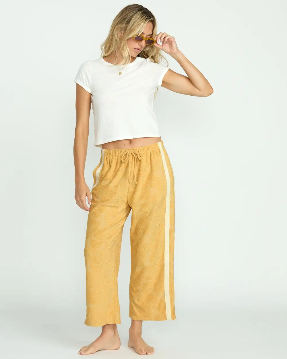 Sun Palm Terry Pants - Gold Coast