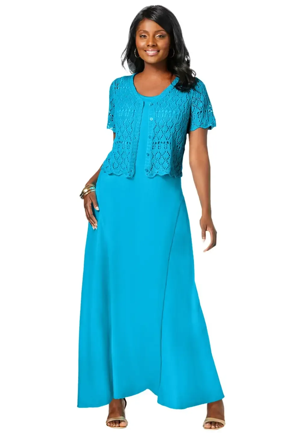 Stretch Cotton Tank Maxi Dress