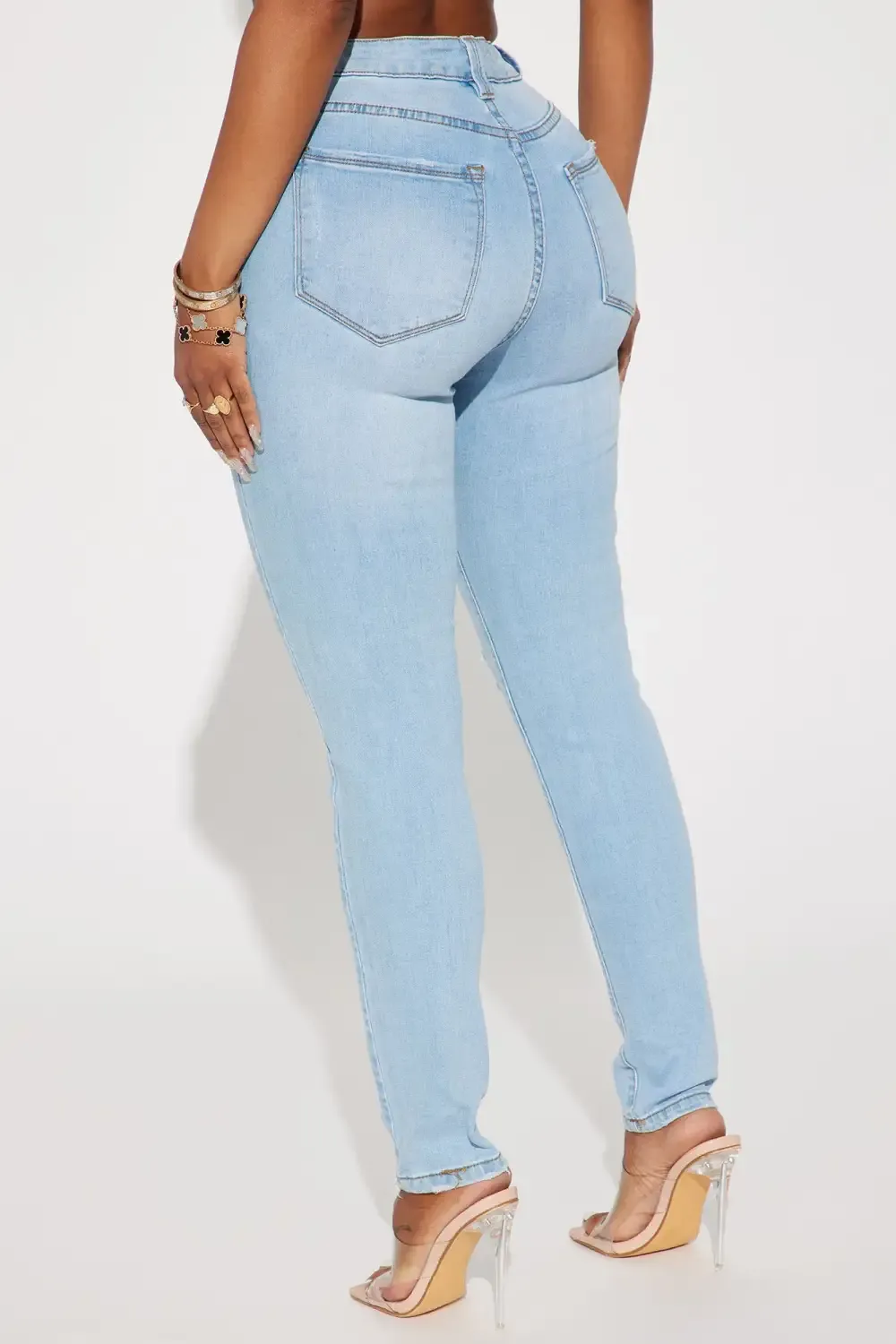Hannah High Rise Jeans - Light Blue Wash