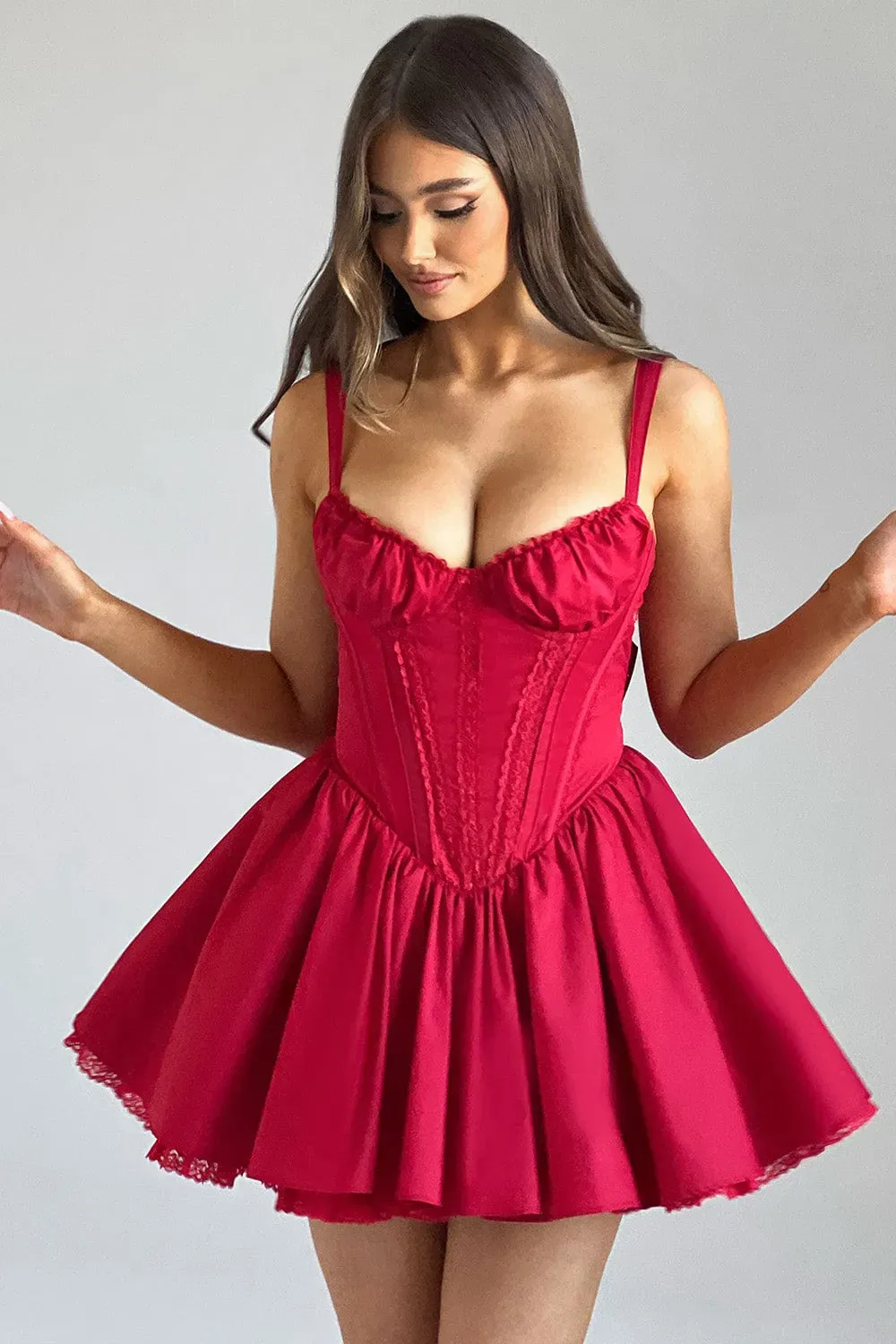 JOSIE MINI DRESS - RED