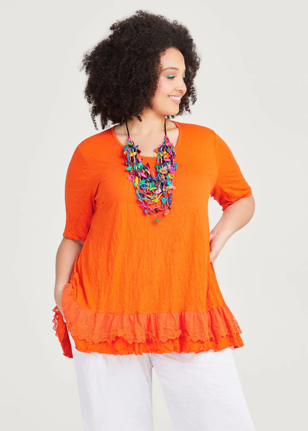 Bamboo Summer Ruffle Top