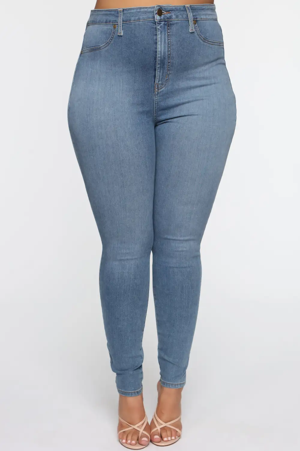 Flex Game Strong Super High Rise Skinny Jeans - Light Wash