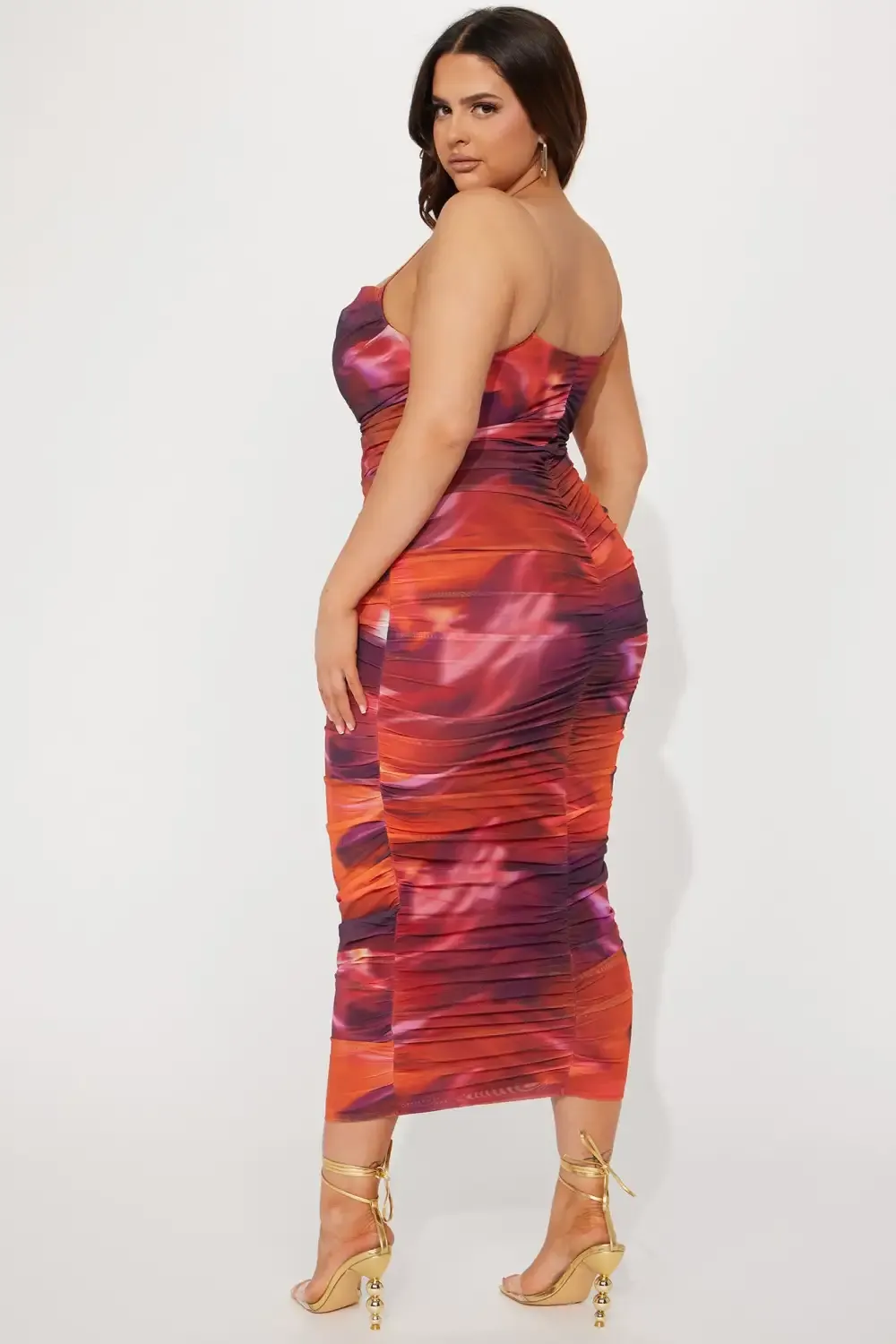 Firing In Love Midi Dress - Red/combo