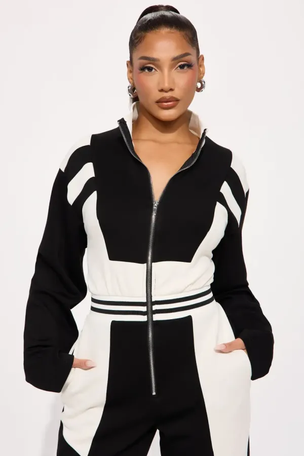 Running On Coffee Jumpsuit - Black/combo