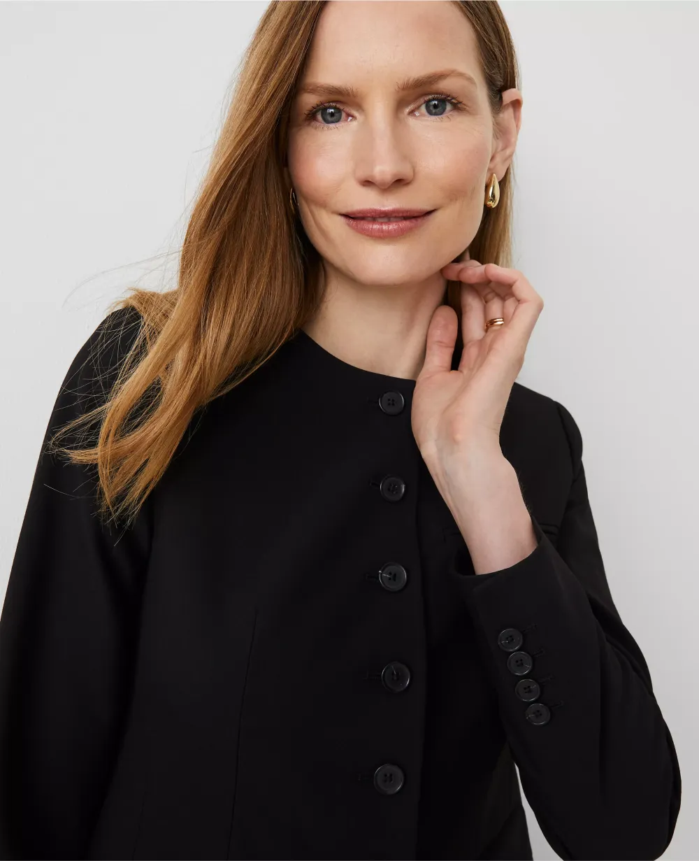 The Curved Hem Jacket in Seasonless Stretch