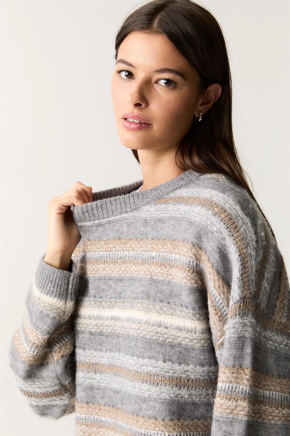 Jersey jacquard rayas