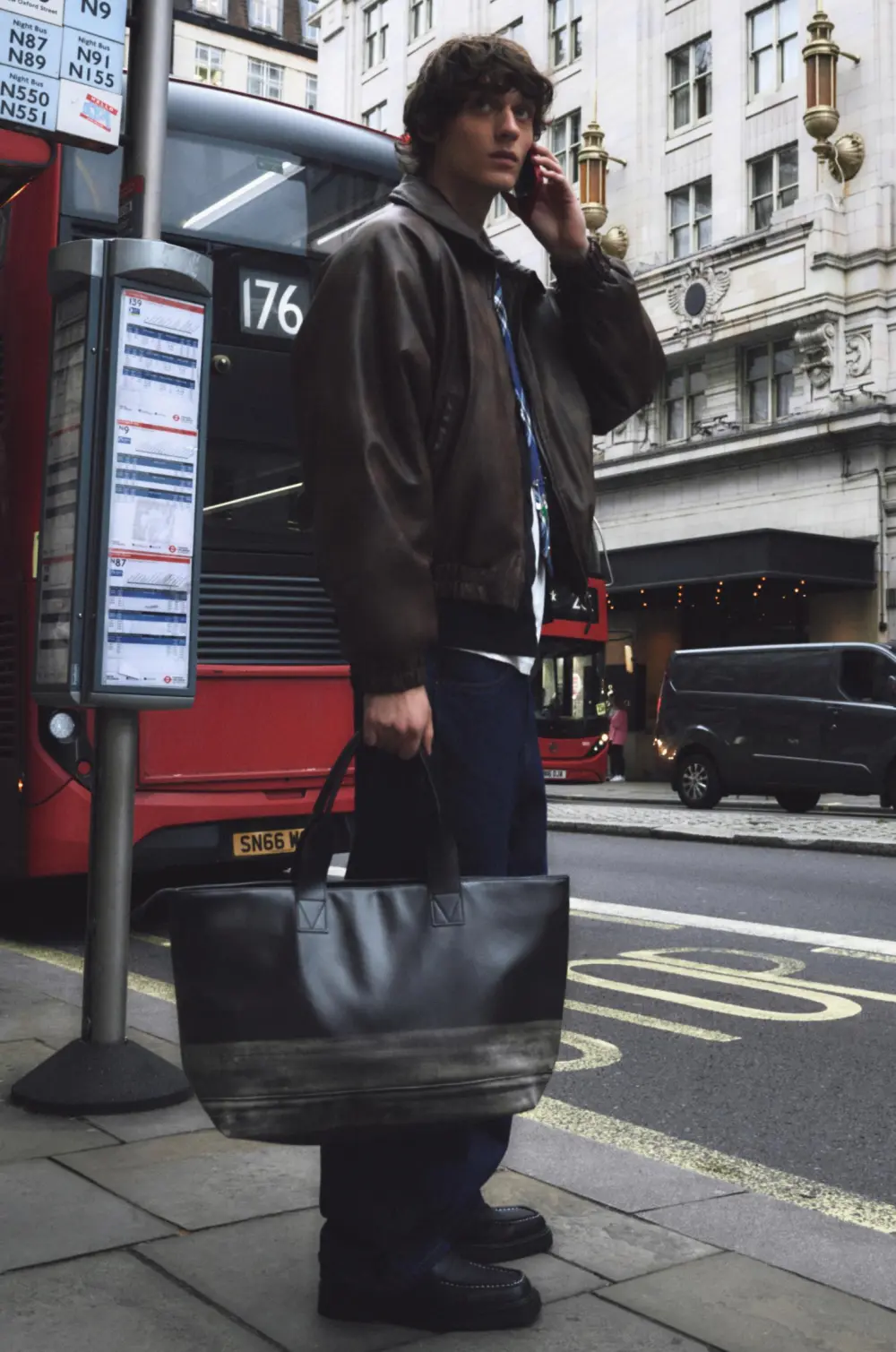 Bolso shopper efecto desgastado