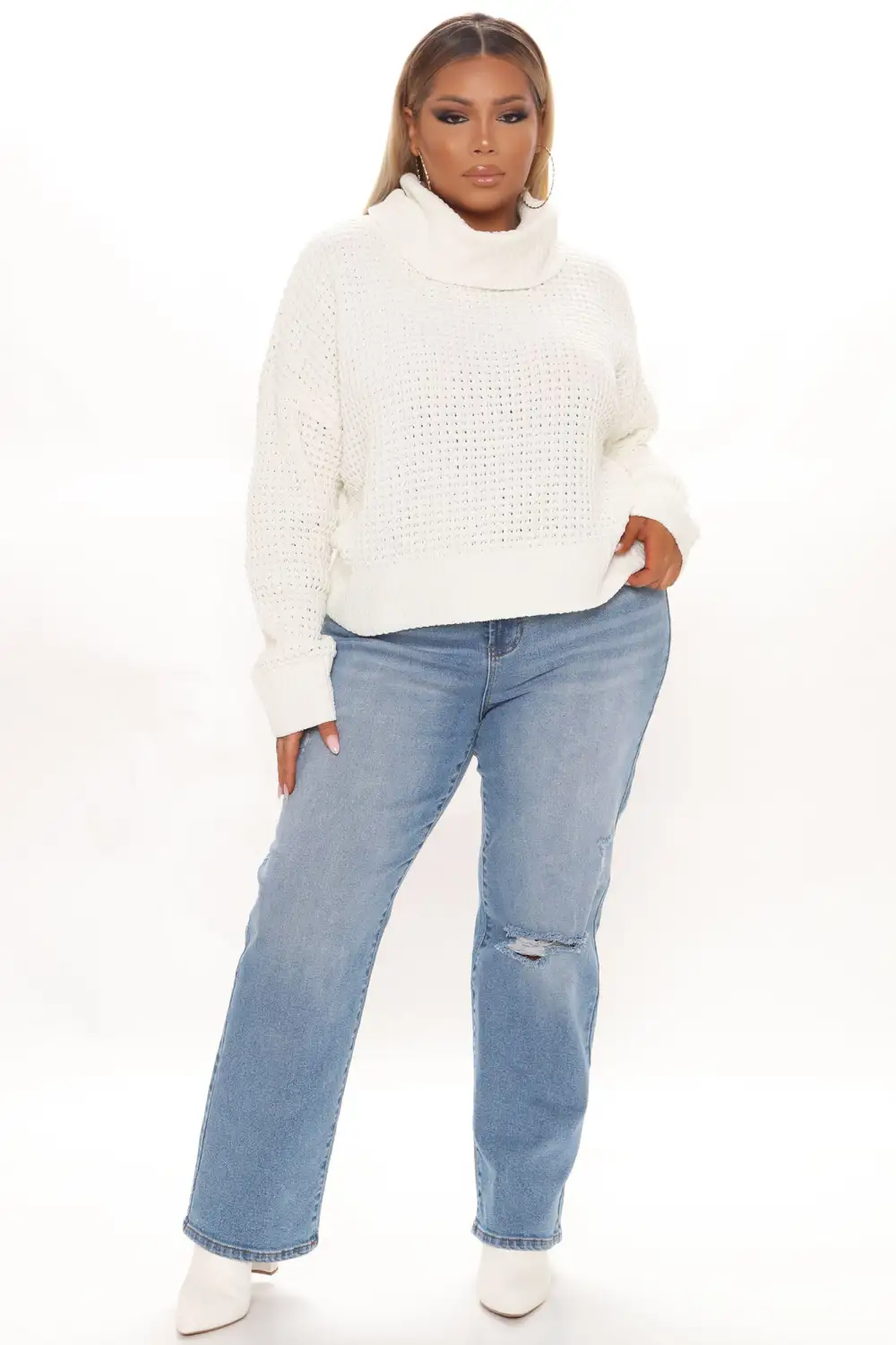 Cozy Days Turtleneck Sweater - Ivory