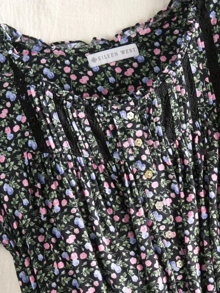 Eileen West Midnight Blossoms Modal Nightgown