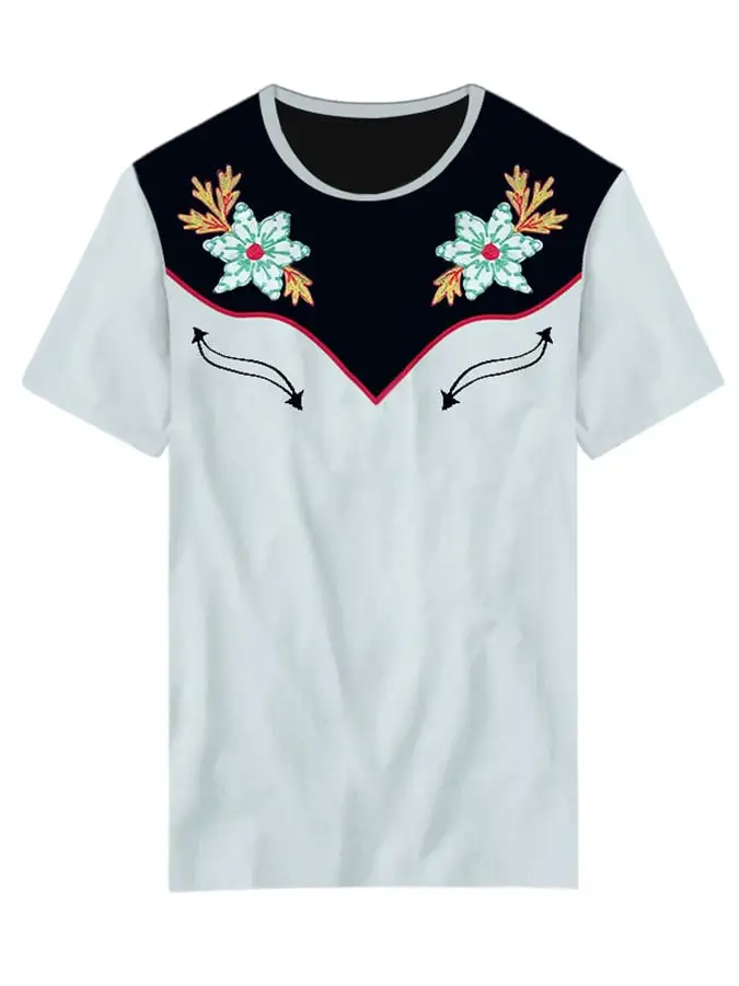 Women's Retro Western  Print Casual T-shirt