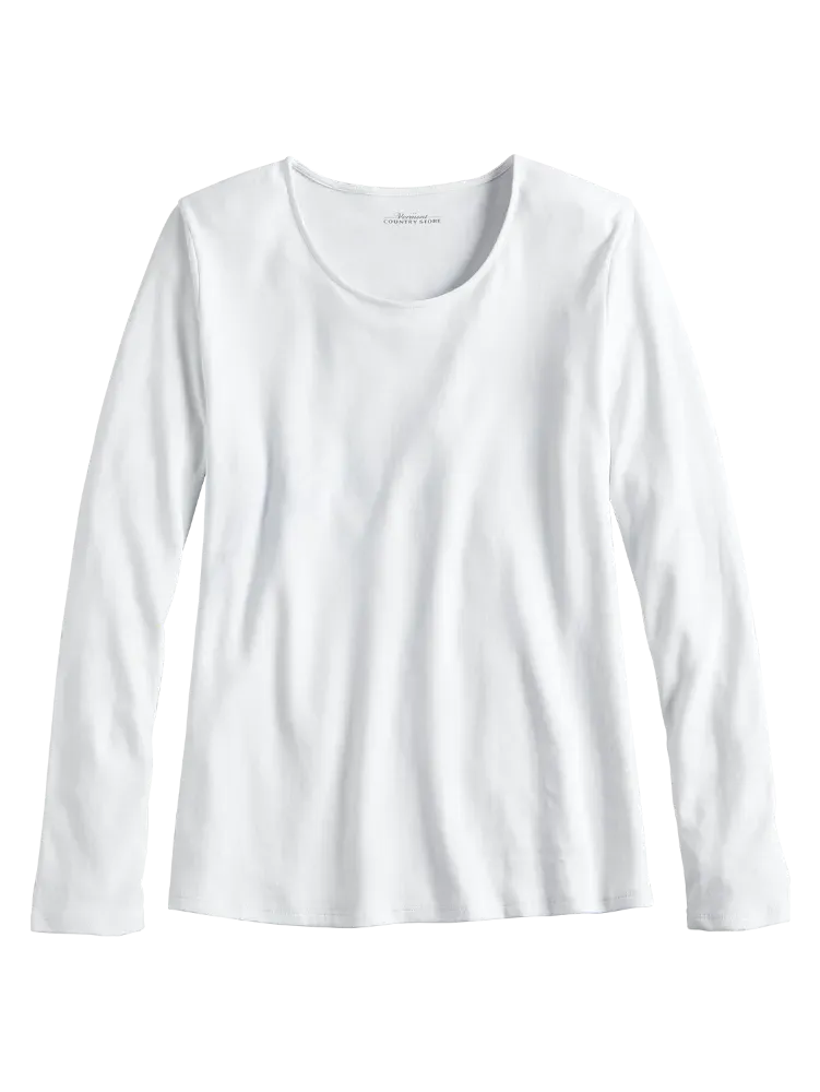 Women's USA Cotton Crewneck Long-Sleeve Tee