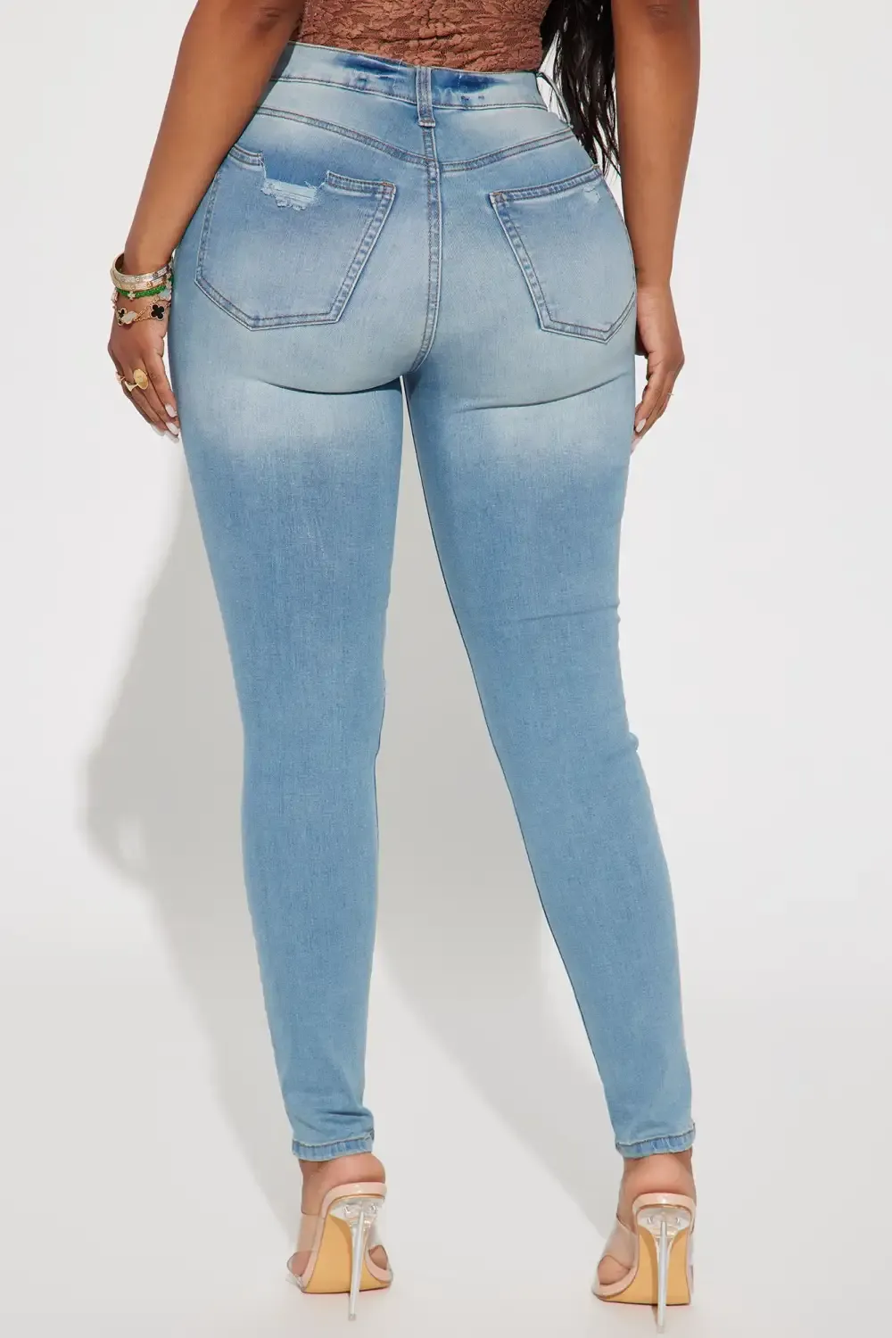 Speed Up High Stretch Ankle Skinny Jean - Light Wash