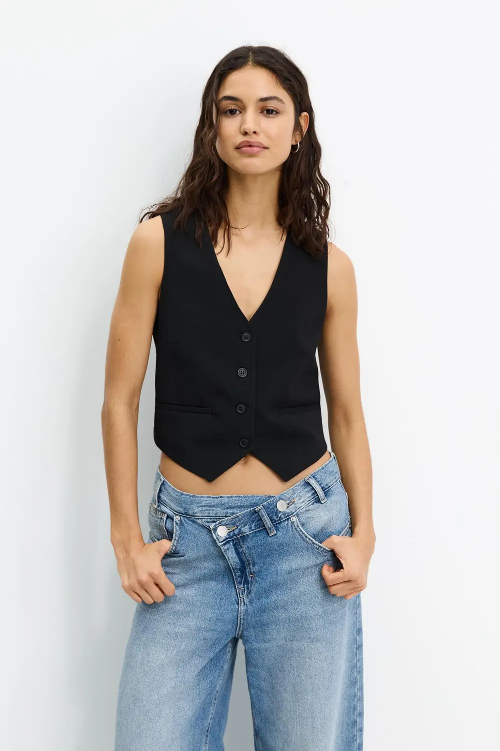Button-up suit vest