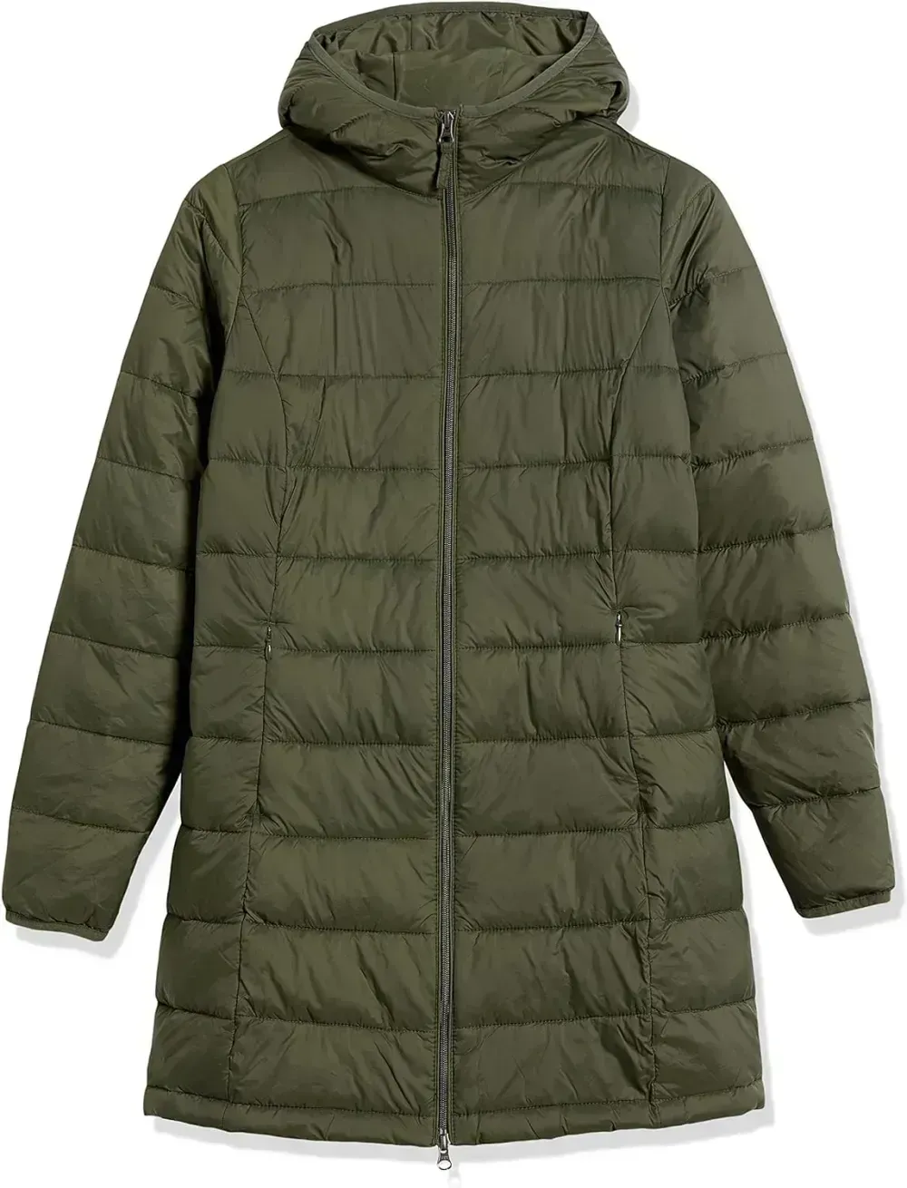 Women's Lightweight Water-Resistant Hooded Puffer Coat (Available in Plus Size)