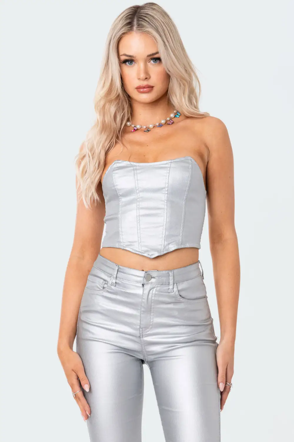 Luna Faux Leather Stretch Corset