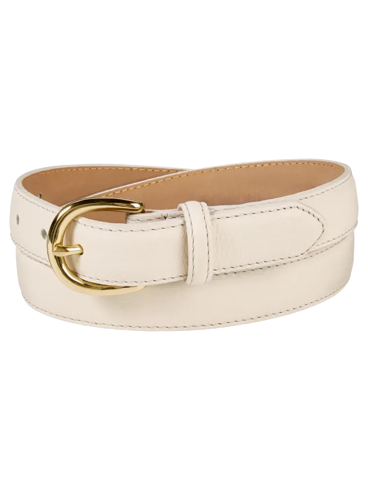 Women's Pebble-Grain Leather Dress Belt