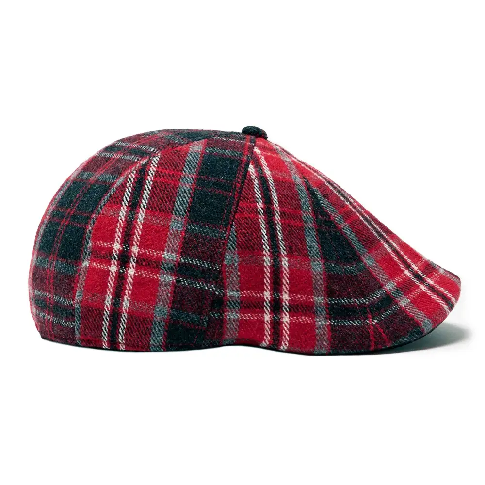 The Valentine Rose Boston Scally Cap - Red Plaid