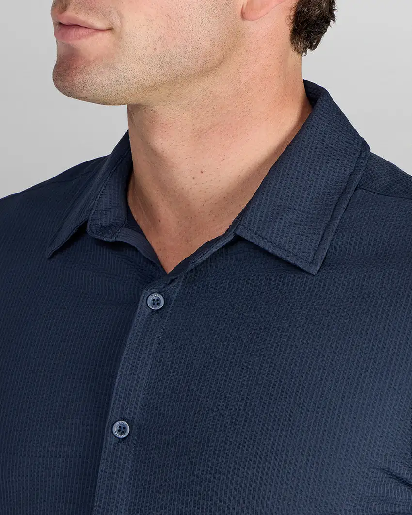 Seersucker Short Sleeve Button Down