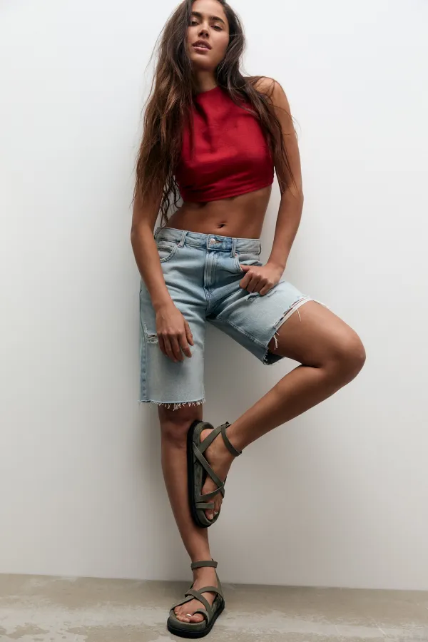 Sandalias planas tiras piel