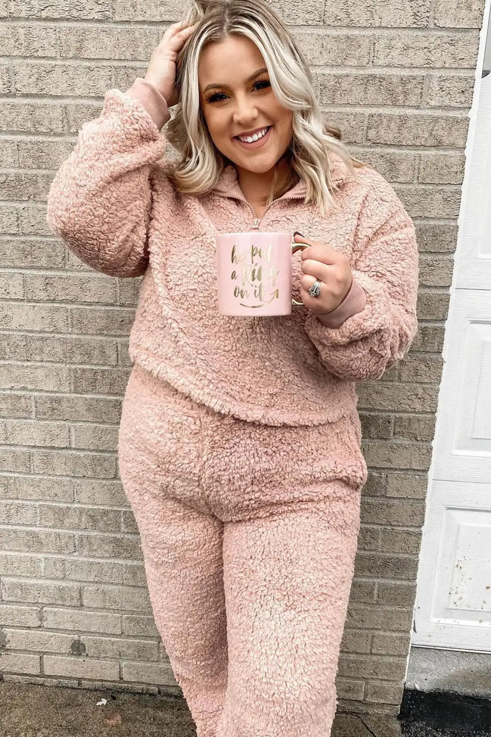 Cuddle Time Cozy Pant Set - Mauve
