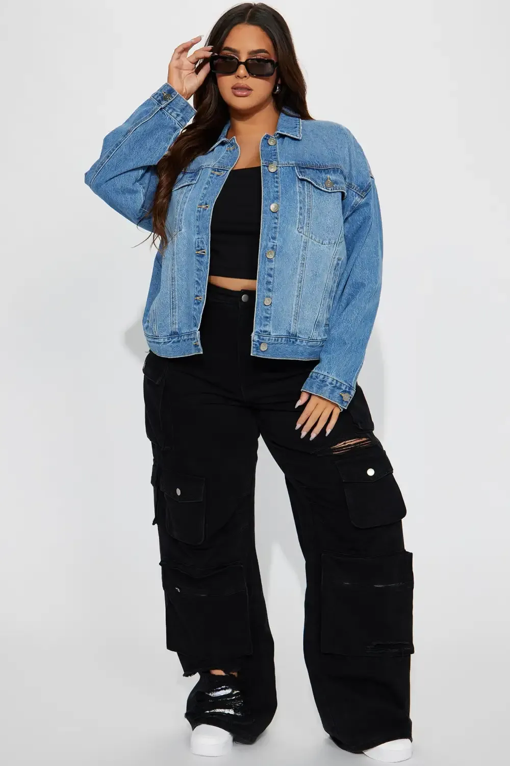 High Standards 90's Boyfriend Denim Trucker Jacket - Medium Wash