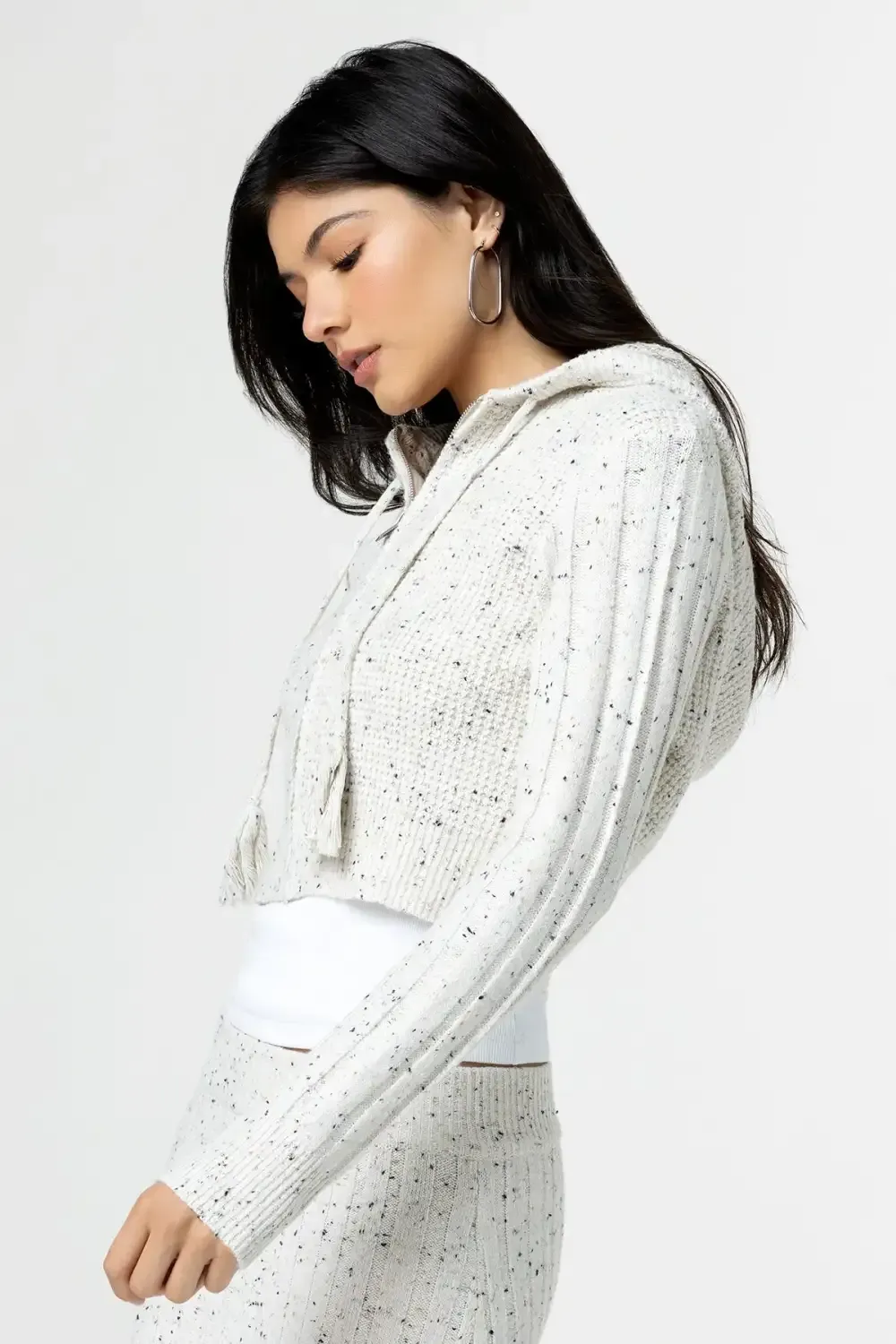 Shea Crop Knit Hoodie
