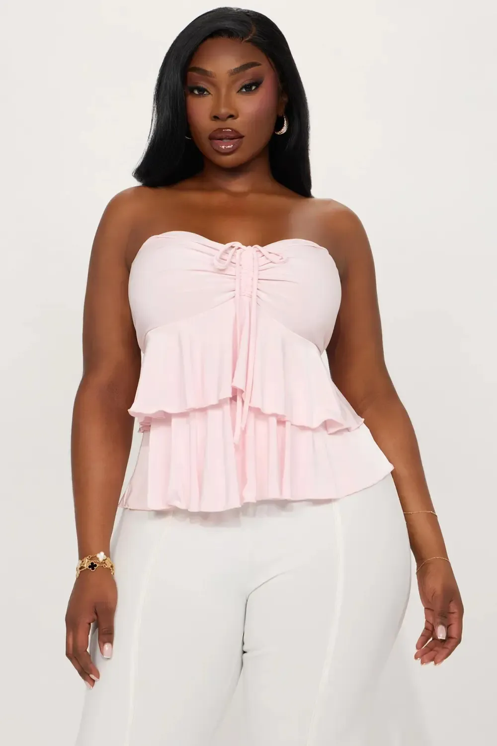 Dream Girl Strapless Top - Blush
