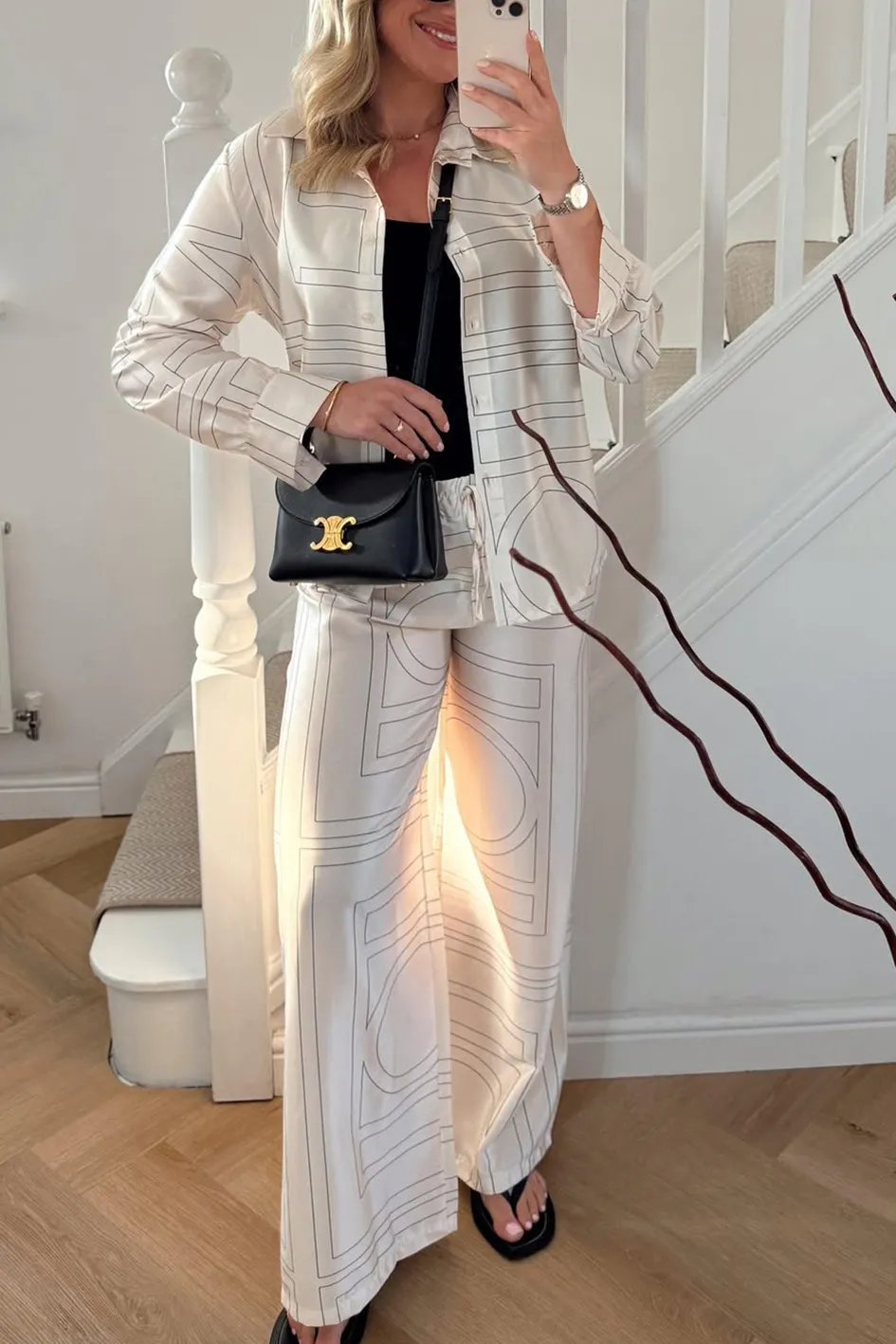 Women'S Art Satin Top And Pants 2-Piece Set