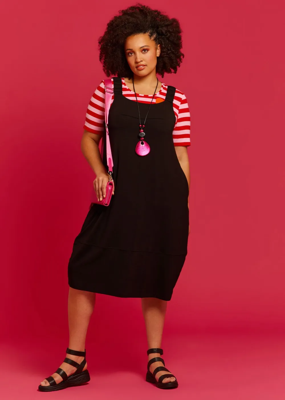 Natural Lulu Pinafore Dress