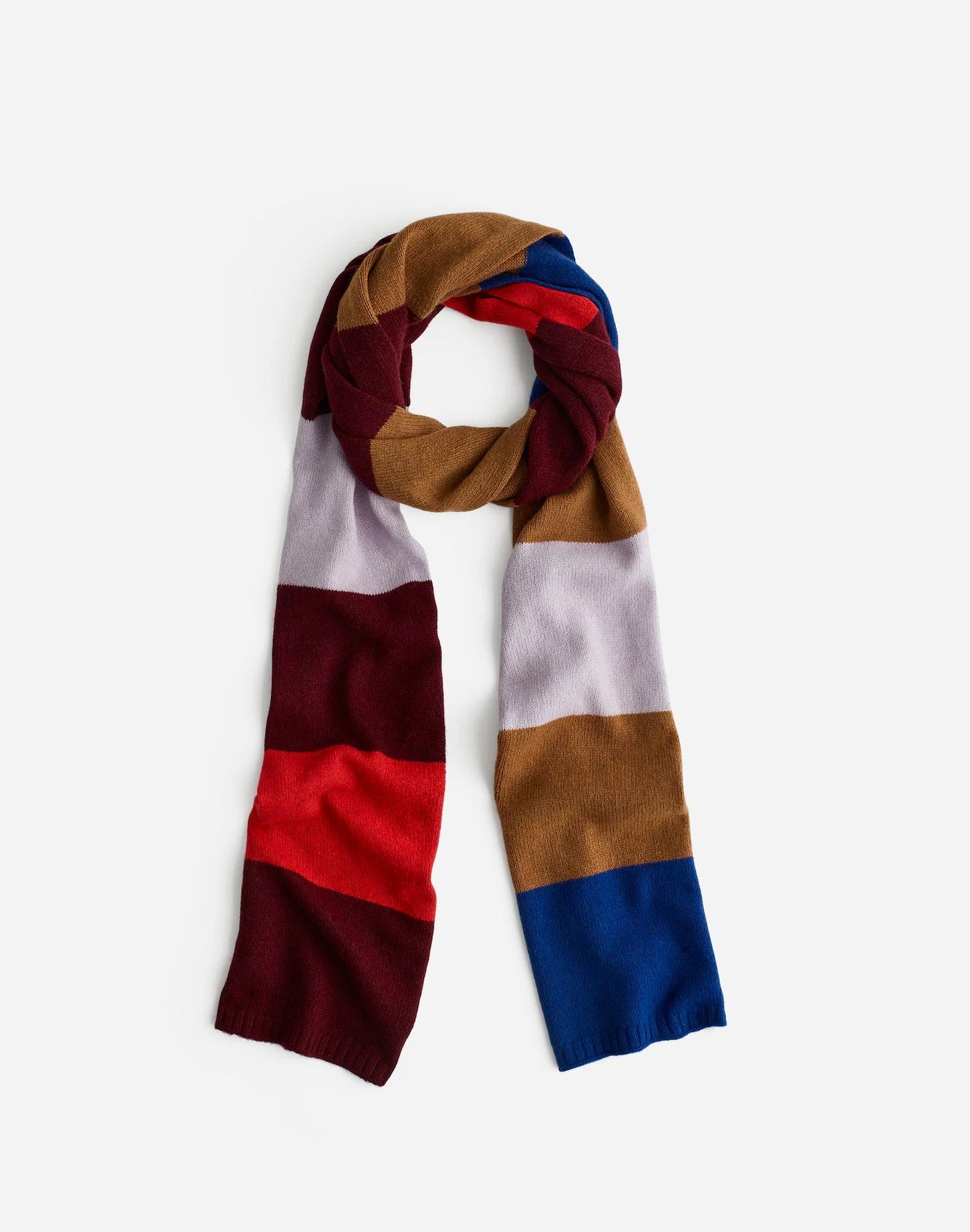 Cashmere-Wool Blend Skinny Scarf in Stripe