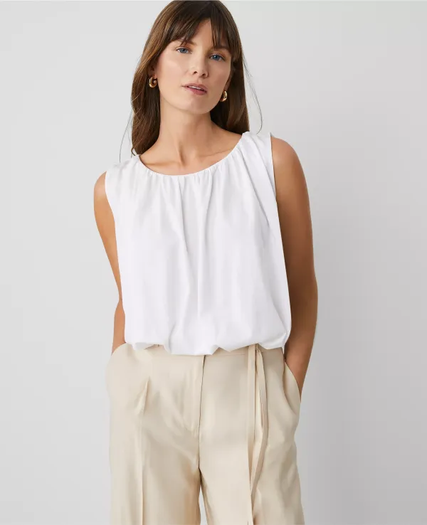 Gathered Bubble Hem Top