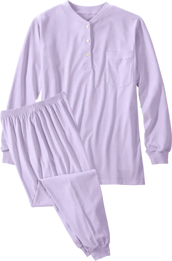 Women's Cotton Jersey Knit Ski Pajama Set