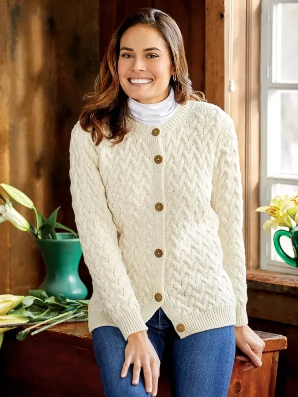 Women's Irish Supersoft Wool Cardigan