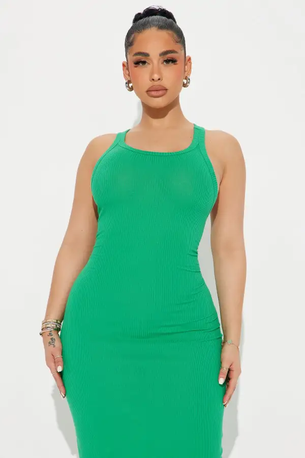 Mila Midi Dress - Kelly Green