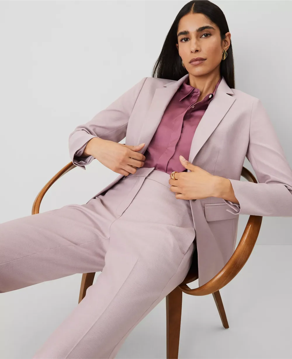The Long Notched One Button Blazer
