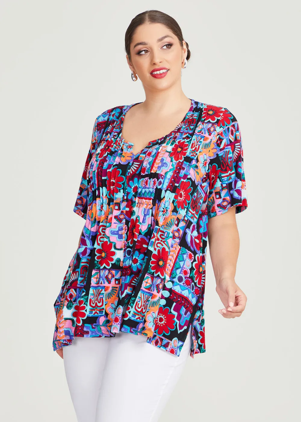 Natural Portifino Pintuck Top